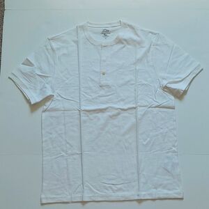 J. Crew White Short Sleeve Tee Casual Essential L